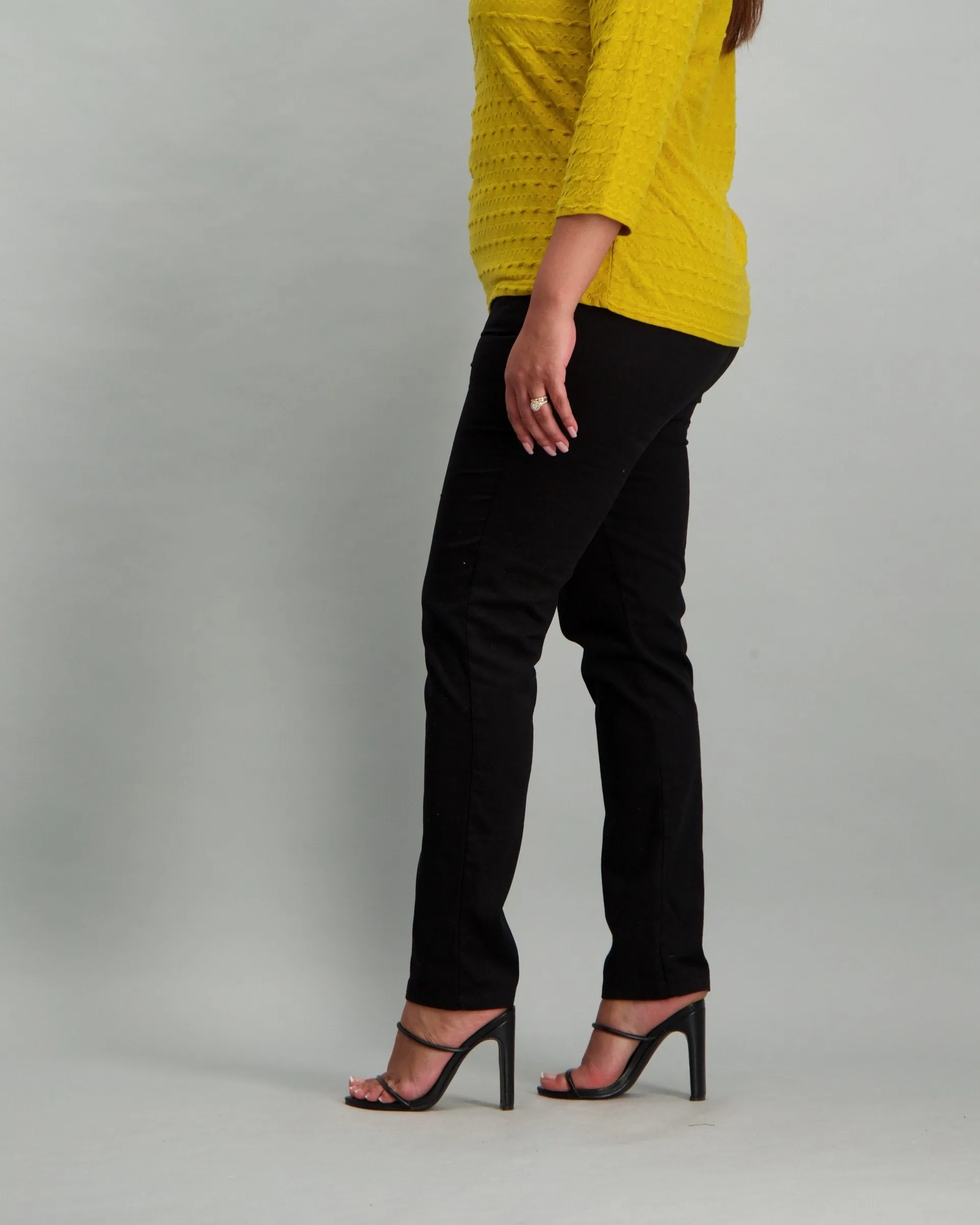 Ladies Waist Tie Pant - Black