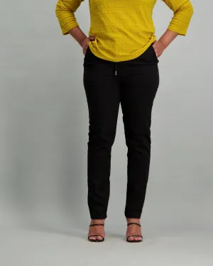 Ladies Waist Tie Pant - Black