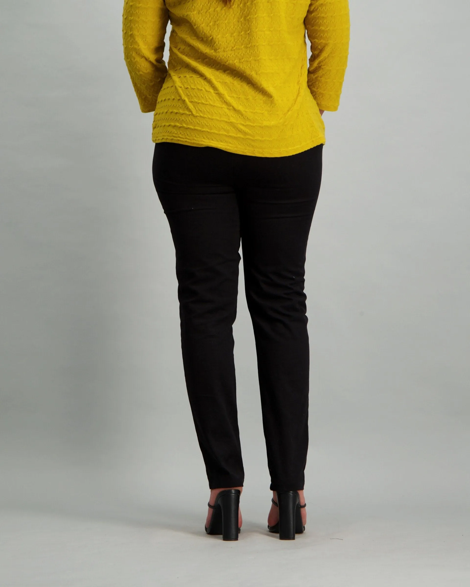 Ladies Waist Tie Pant - Black