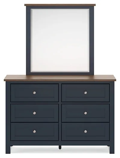 Landocken Queen Panel Bed with Mirrored Dresser, Chest and 2 Nightstands