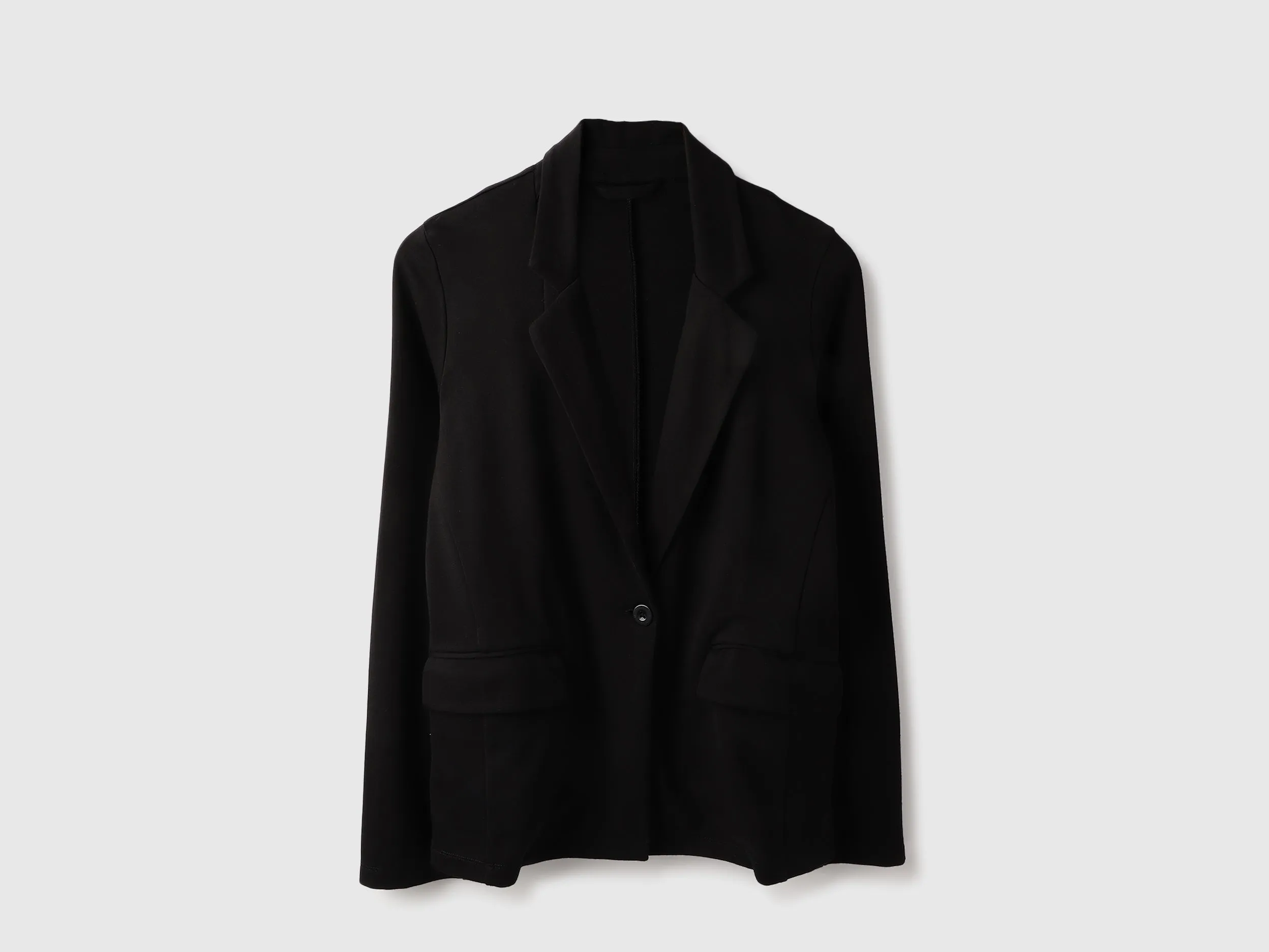 Lapel Collar Solid Single Breasted Blazer