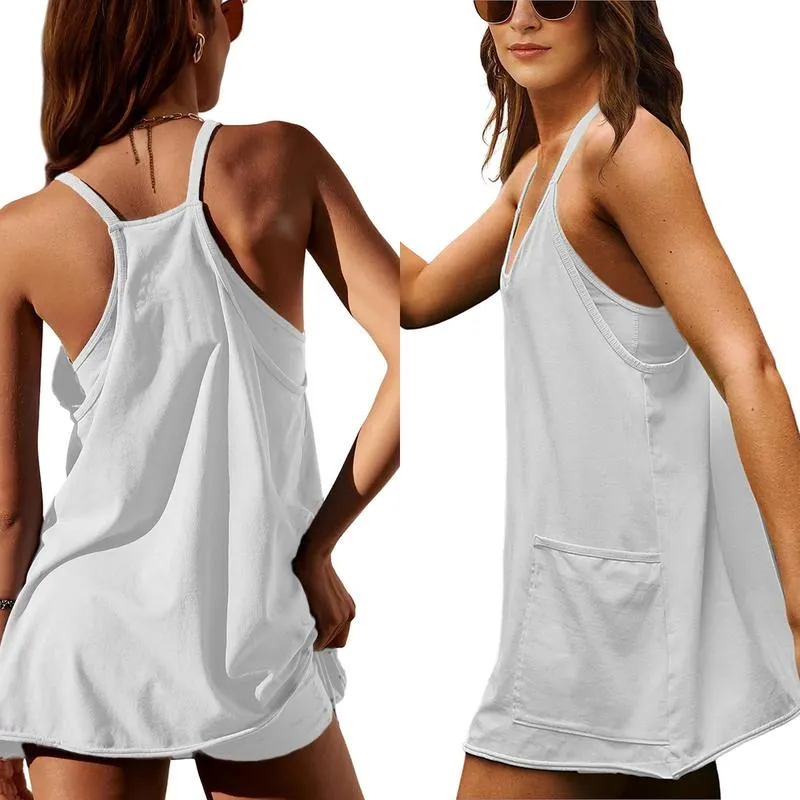 🔥🔥Last Day Special Sale 49% OFF💃Casual Sleeveless Mini Dress With Built-In Shorts