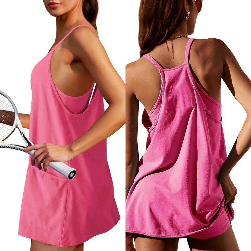🔥🔥Last Day Special Sale 49% OFF💃Casual Sleeveless Mini Dress With Built-In Shorts