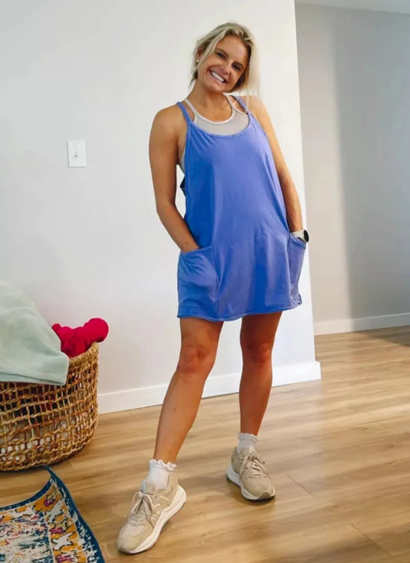 🔥🔥Last Day Special Sale 49% OFF💃Casual Sleeveless Mini Dress With Built-In Shorts