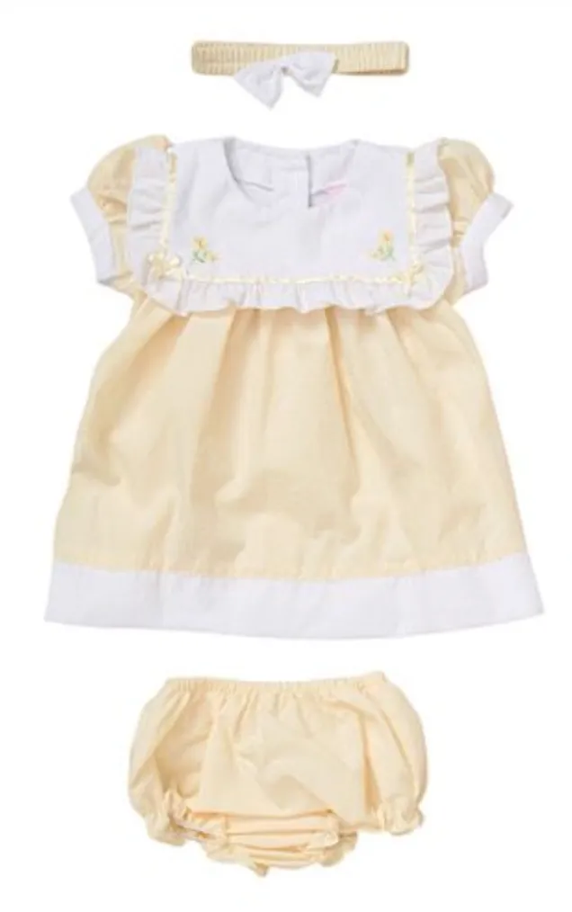 Lemon And White Baby Dress (Copy)