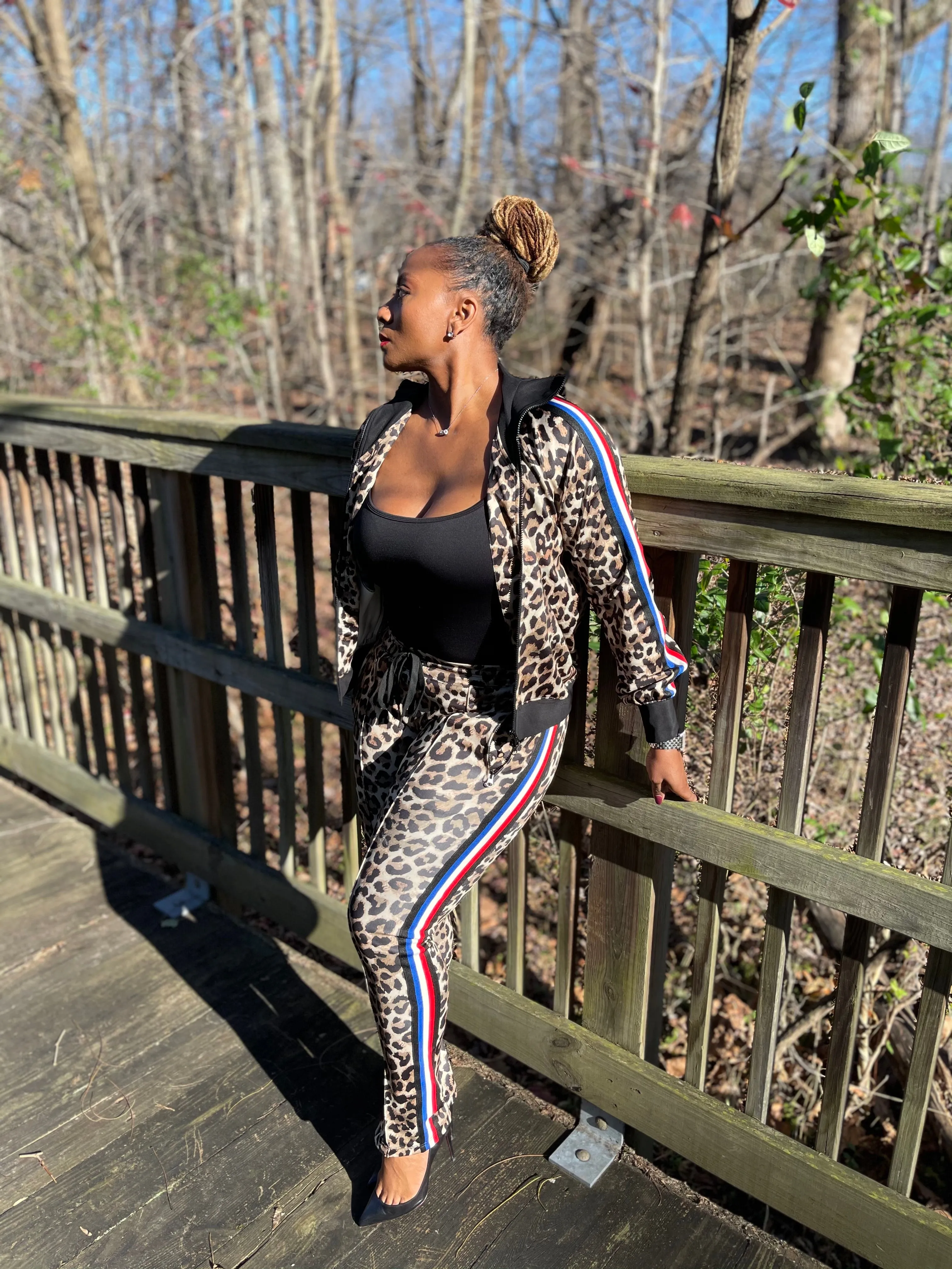 Leopard Vibes Track Suit