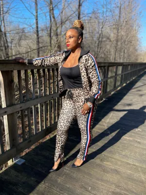 Leopard Vibes Track Suit