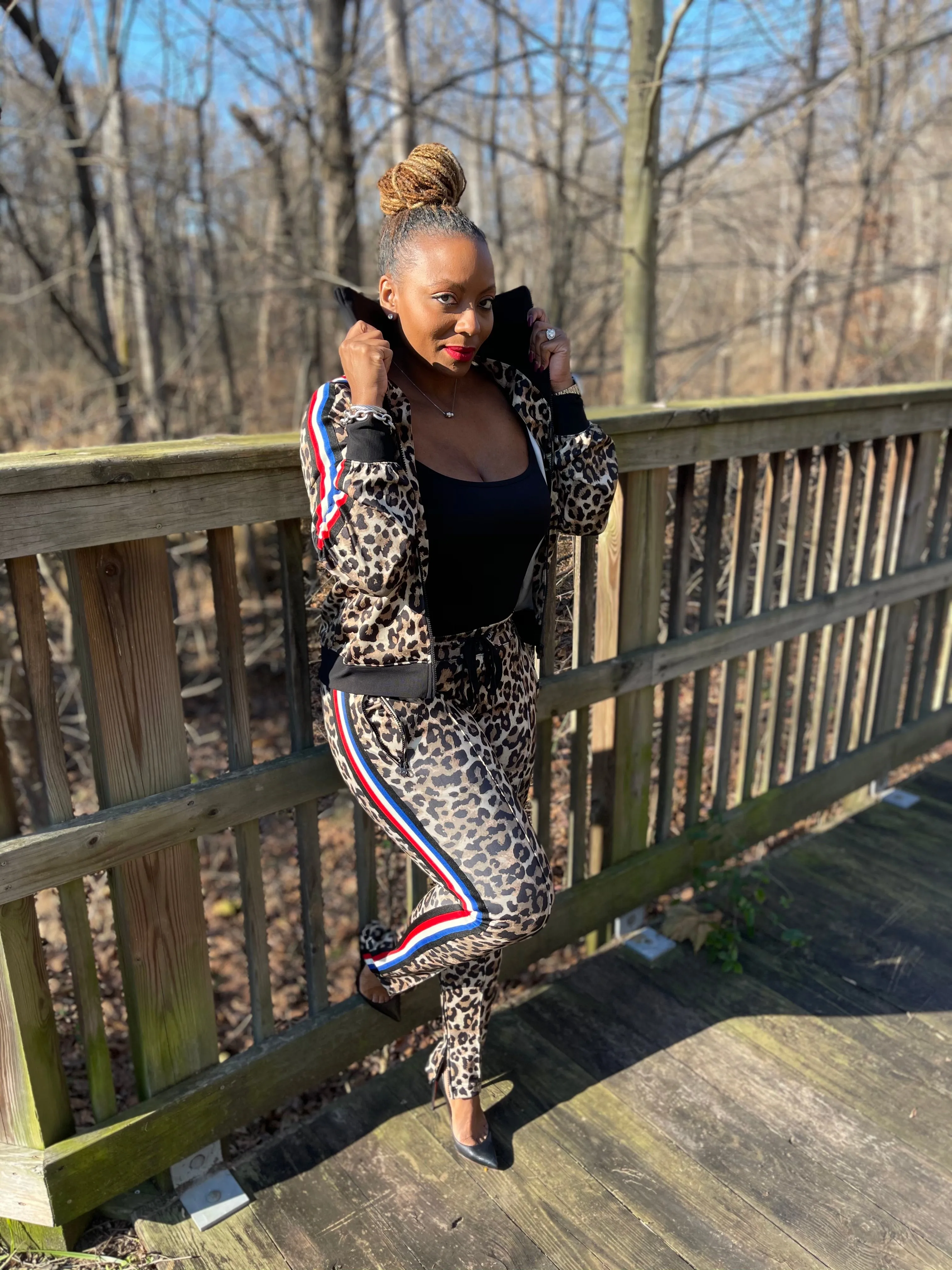 Leopard Vibes Track Suit