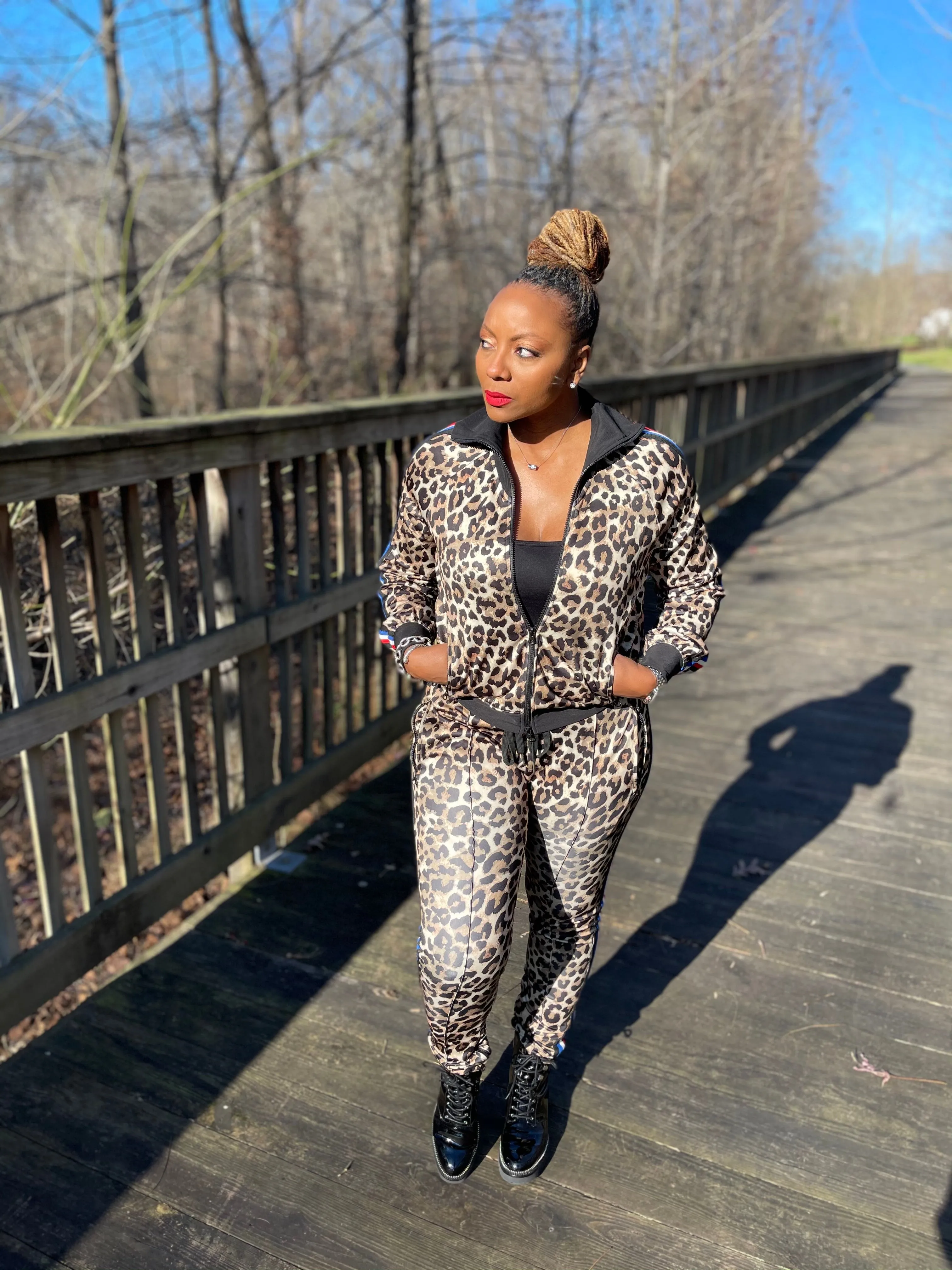 Leopard Vibes Track Suit