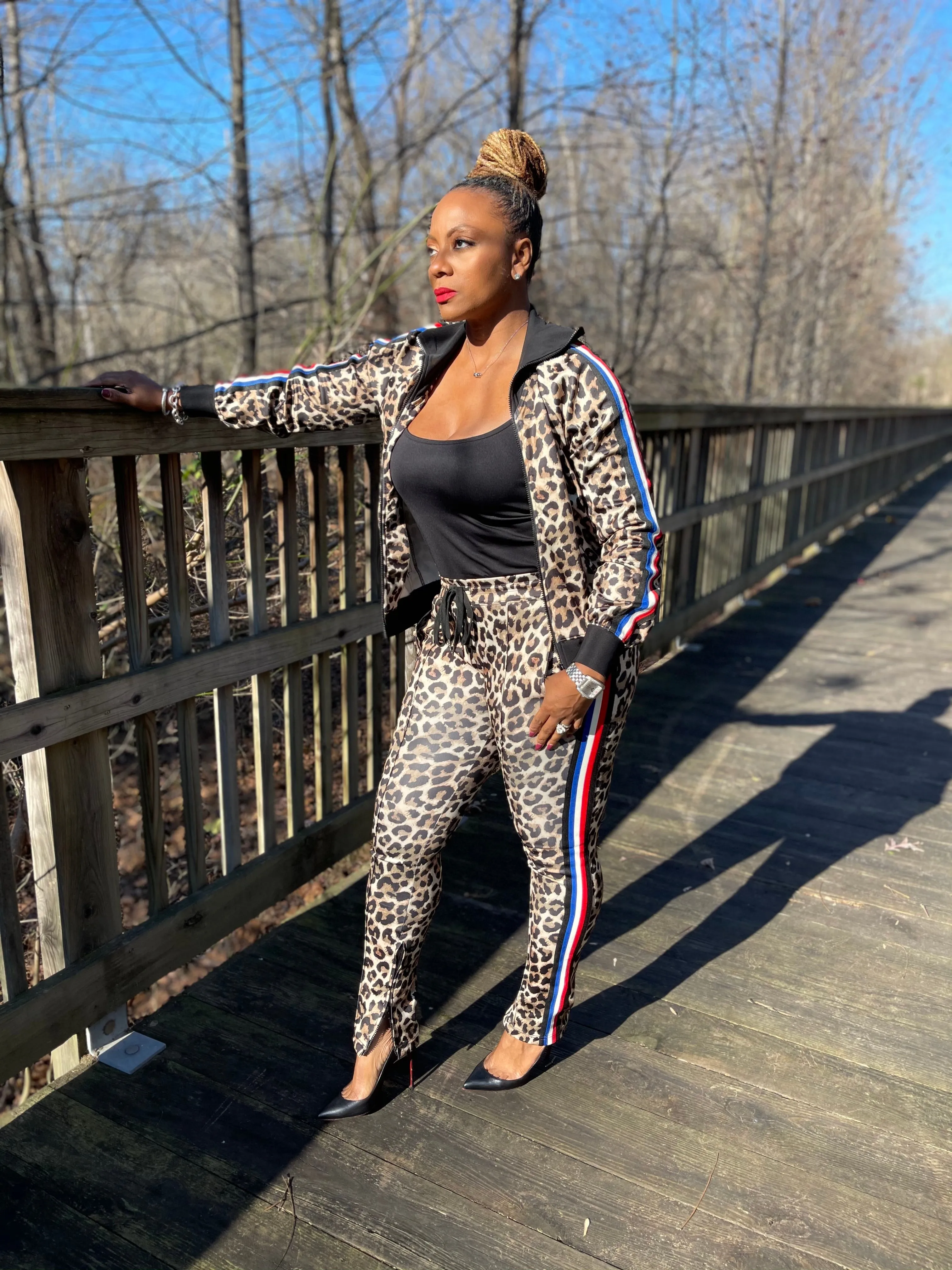 Leopard Vibes Track Suit