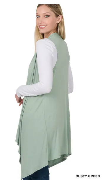 Light Green Dress & Vest Set - Plus & Regular