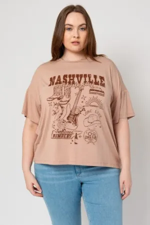 Light Mocha Nashville Graphic Mashup