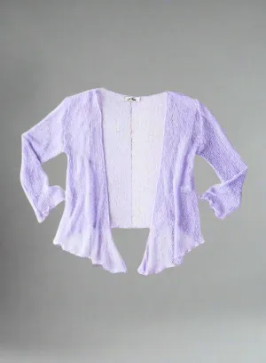 Light Purple Loose Knit Shrug