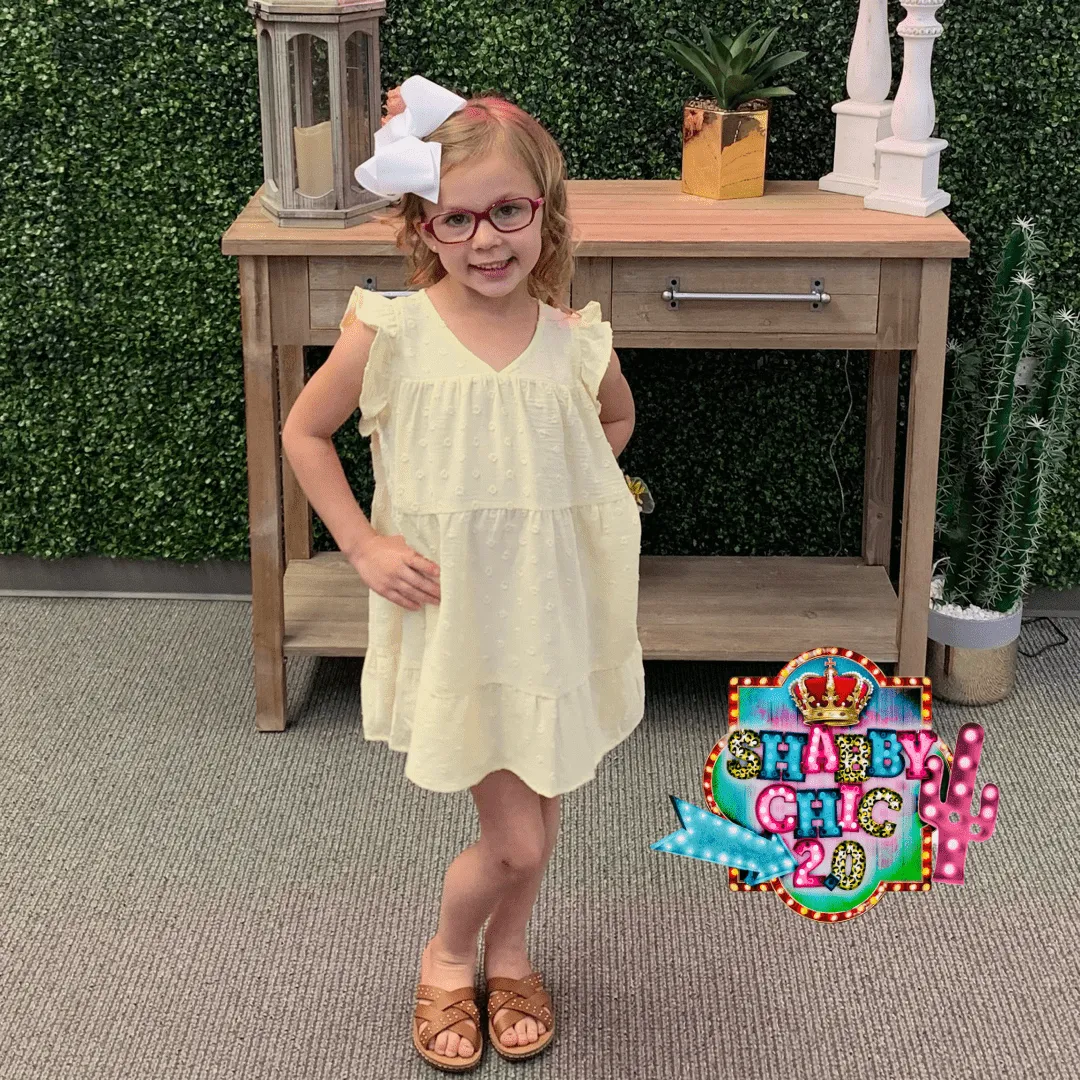 Light Yellow Baby Doll Dress - Girls