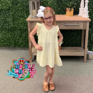 Light Yellow Baby Doll Dress - Girls
