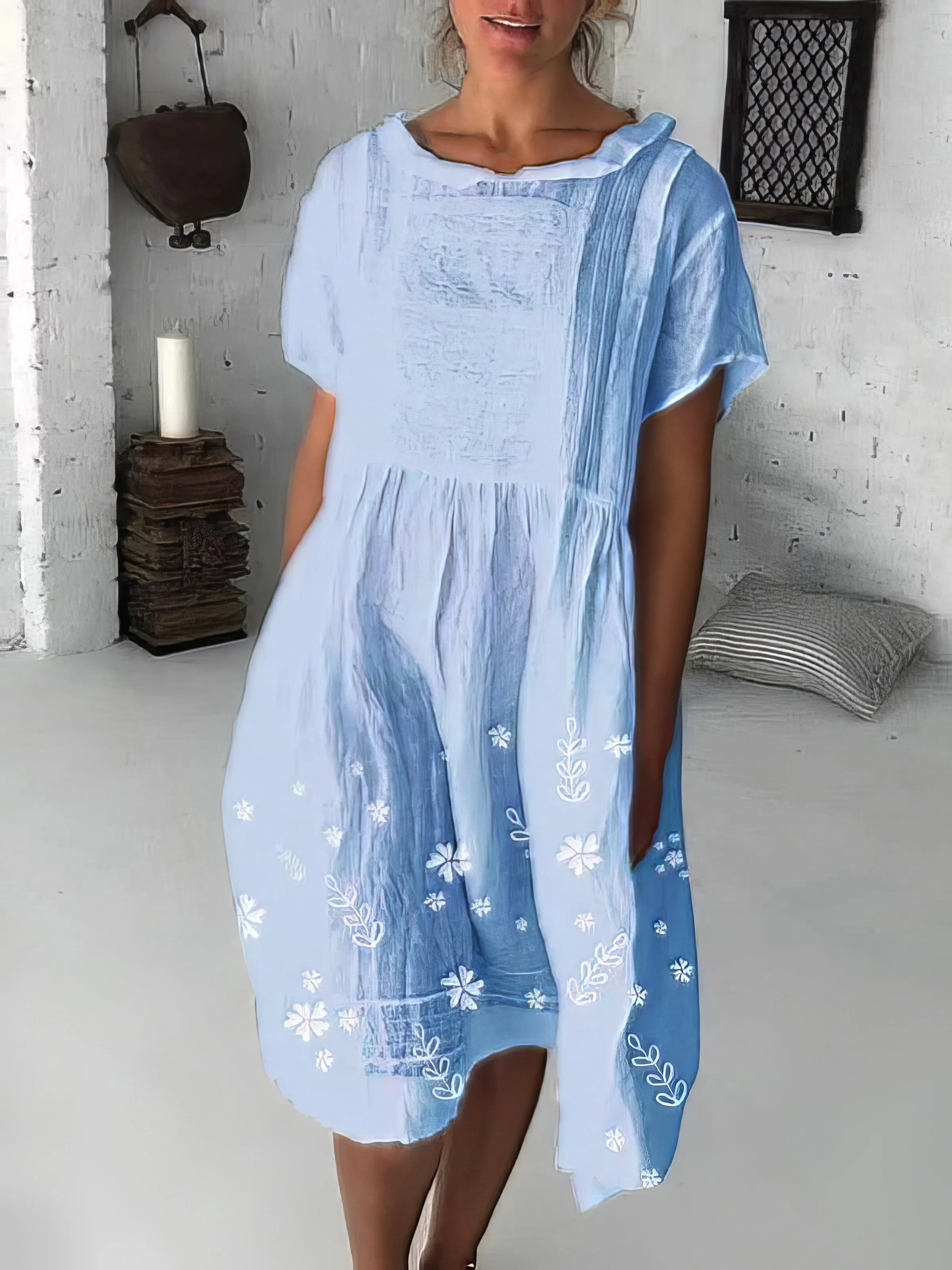 Lily Dress for Relaxation: Floral Comfort