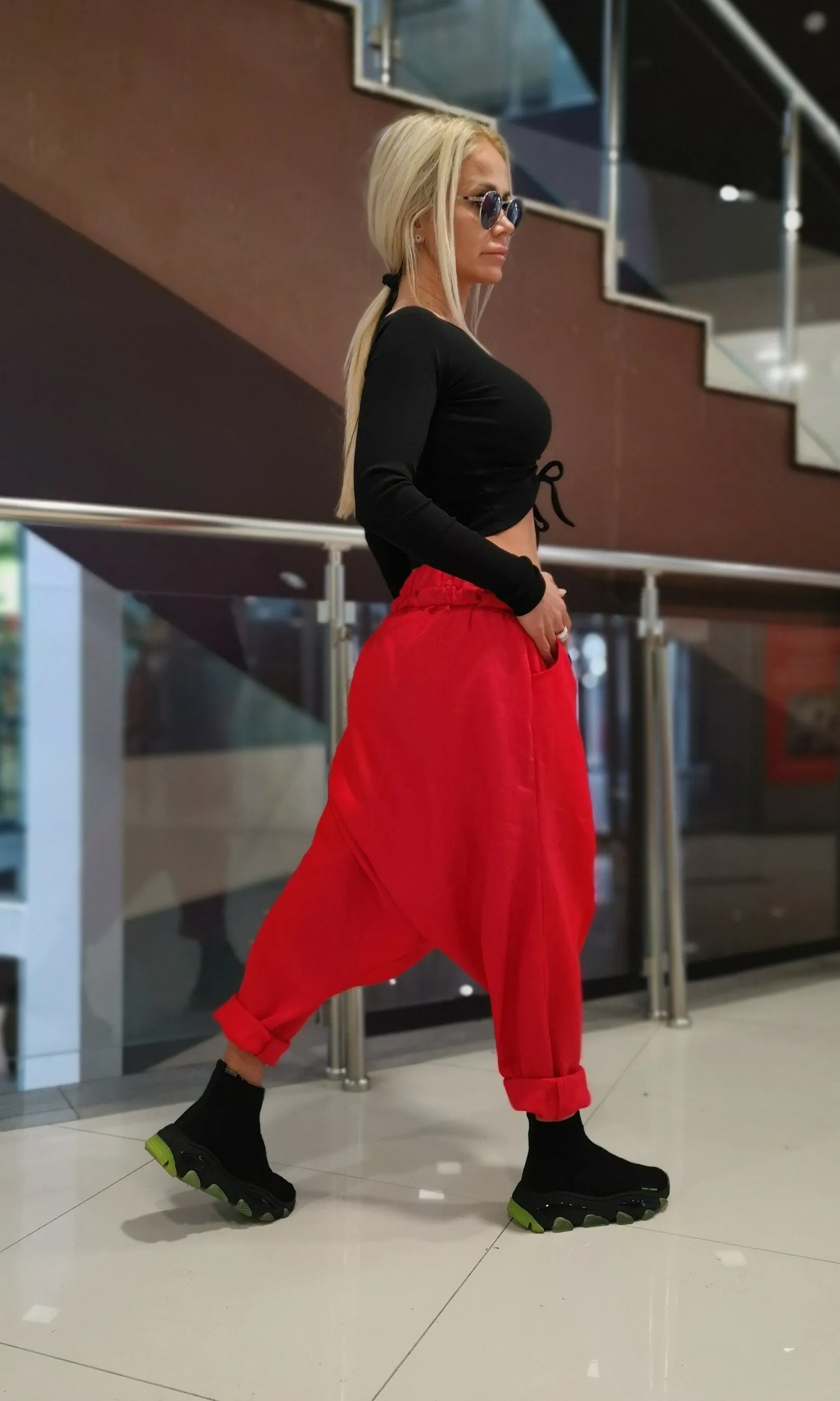Linen Baggy Pants, Harem Pants, Loose Drop Crotch Pants, Gipsy Pants, Linen Trousers, Summer Maxi Pants, Extravagant Harem Pants