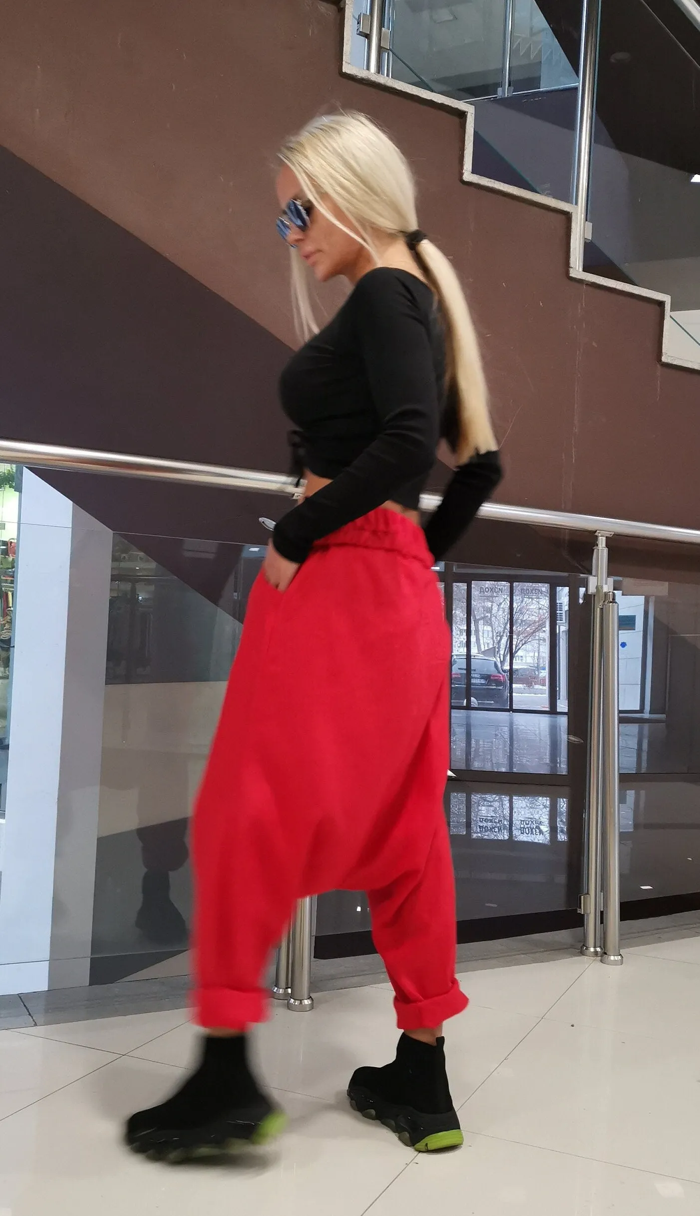 Linen Baggy Pants, Harem Pants, Loose Drop Crotch Pants, Gipsy Pants, Linen Trousers, Summer Maxi Pants, Extravagant Harem Pants