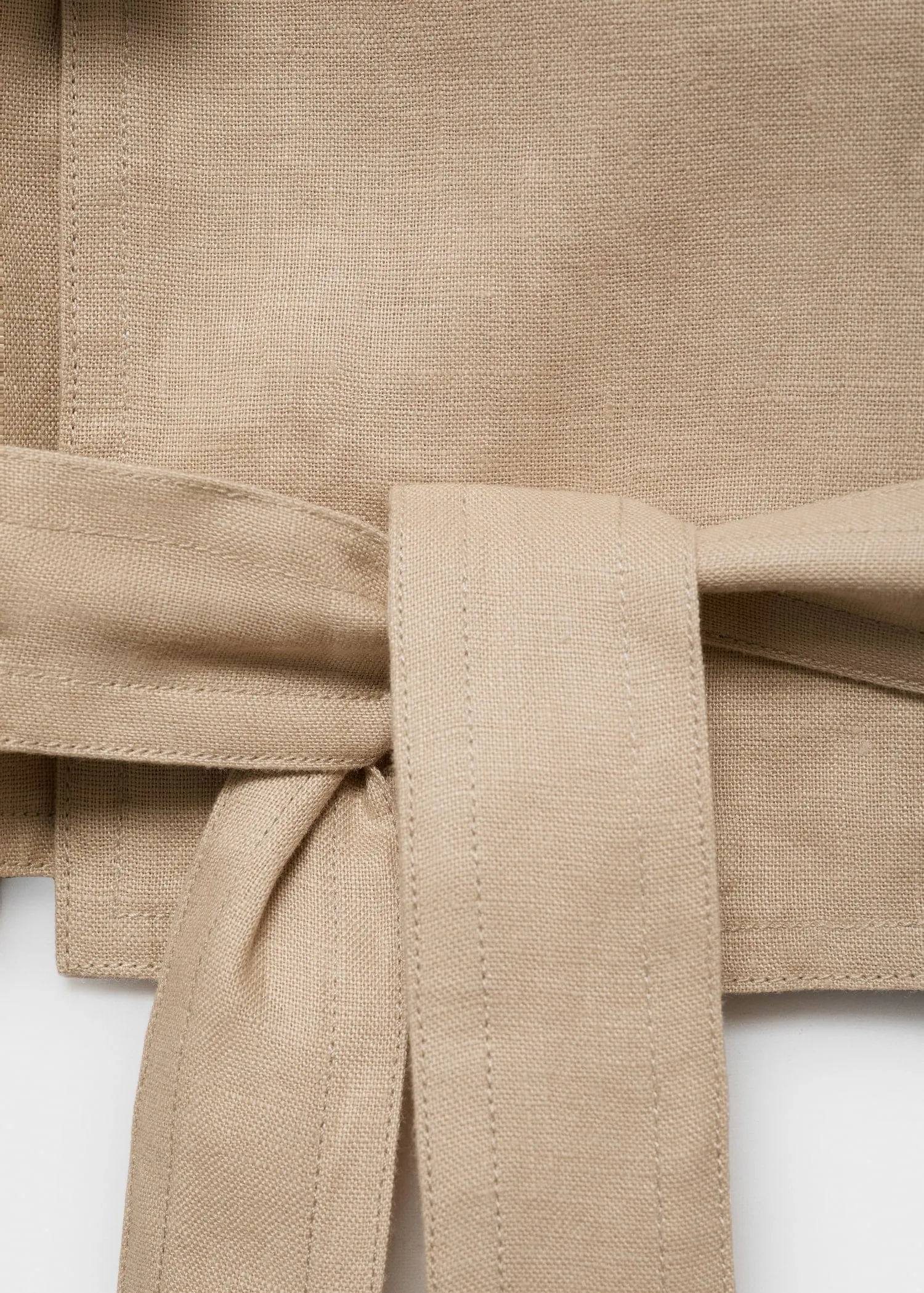Linen jacket with belt
