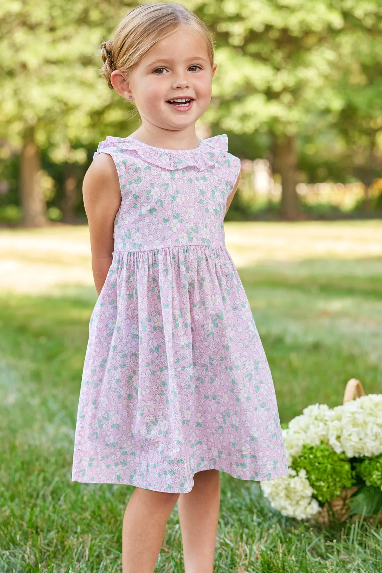 Little English: Isabel Dress - Pink Wimbledon Floral