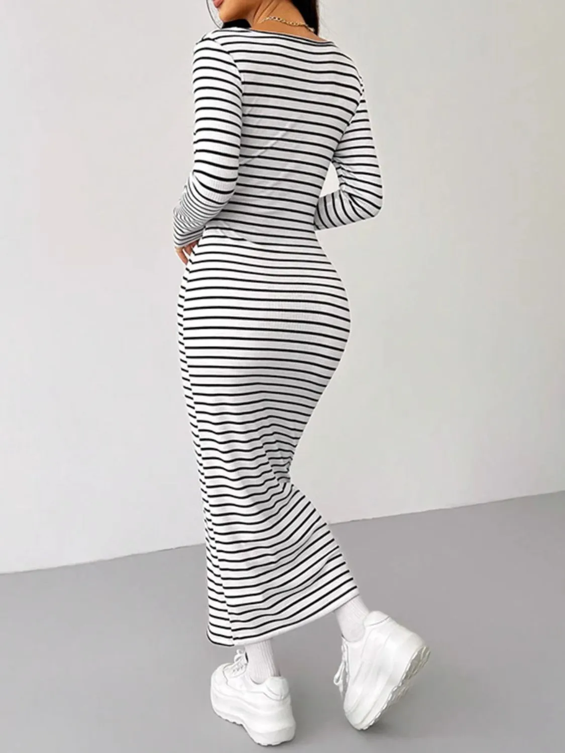 Long Sleeve Midi Tee Dress