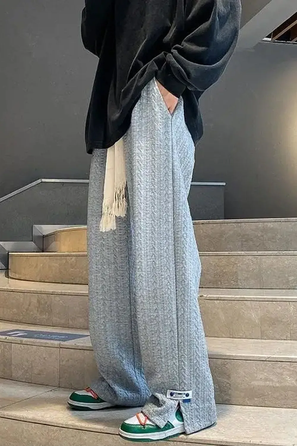 Loose Casual Colors Side Slit Men Sweatpants