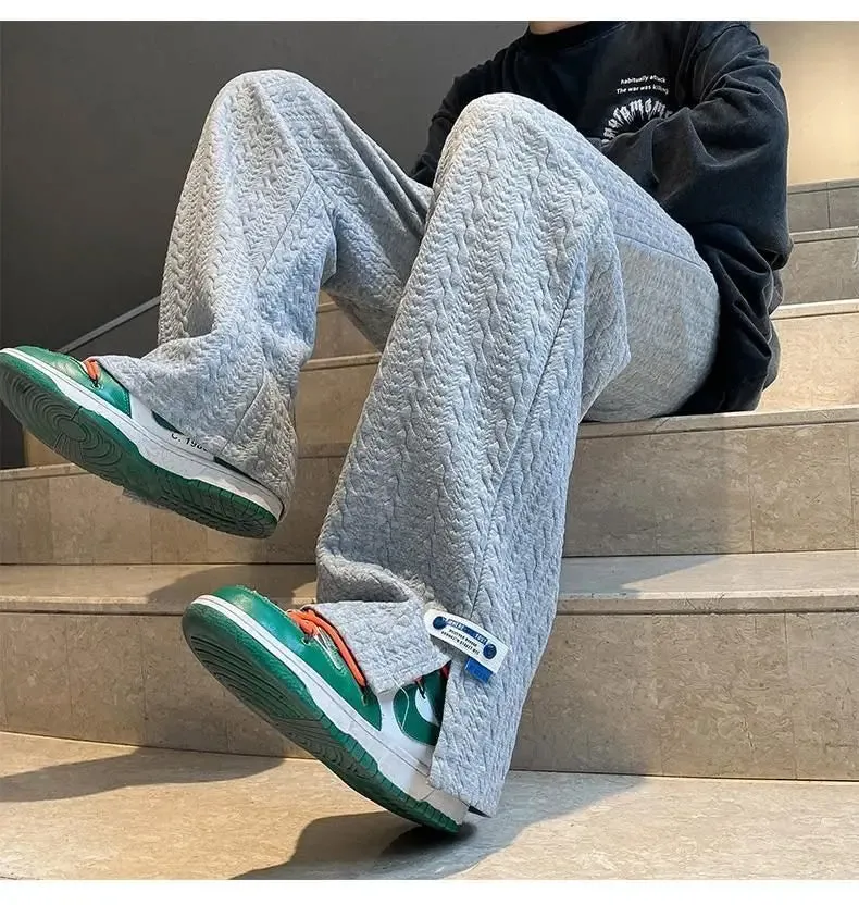 Loose Casual Colors Side Slit Men Sweatpants