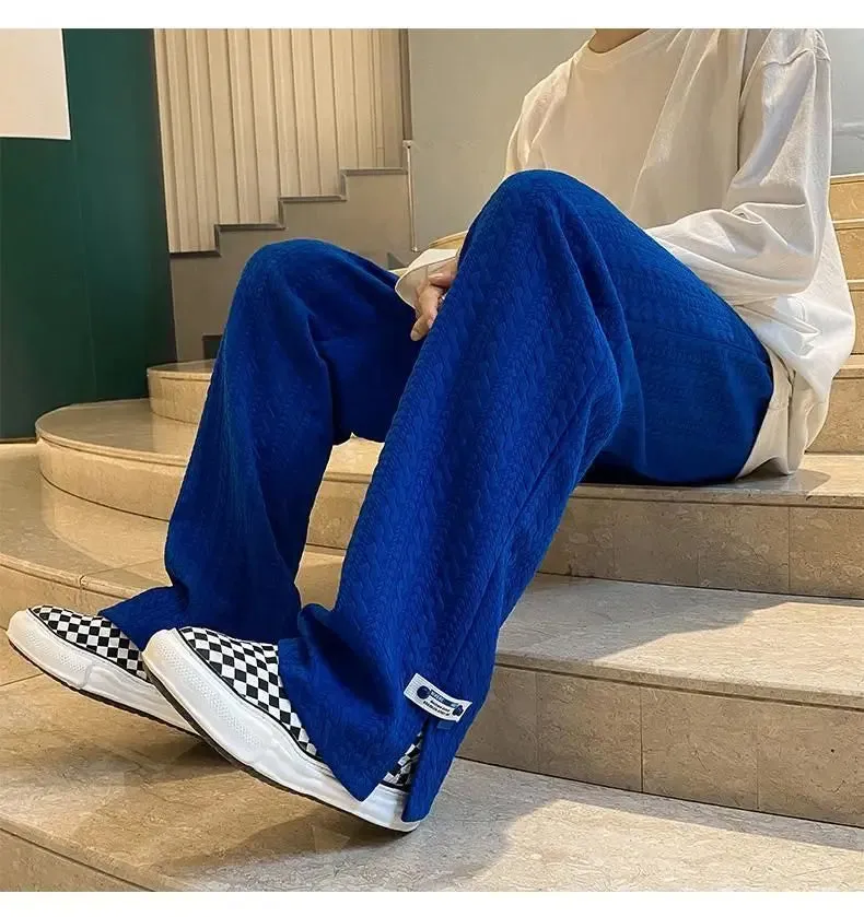 Loose Casual Colors Side Slit Men Sweatpants
