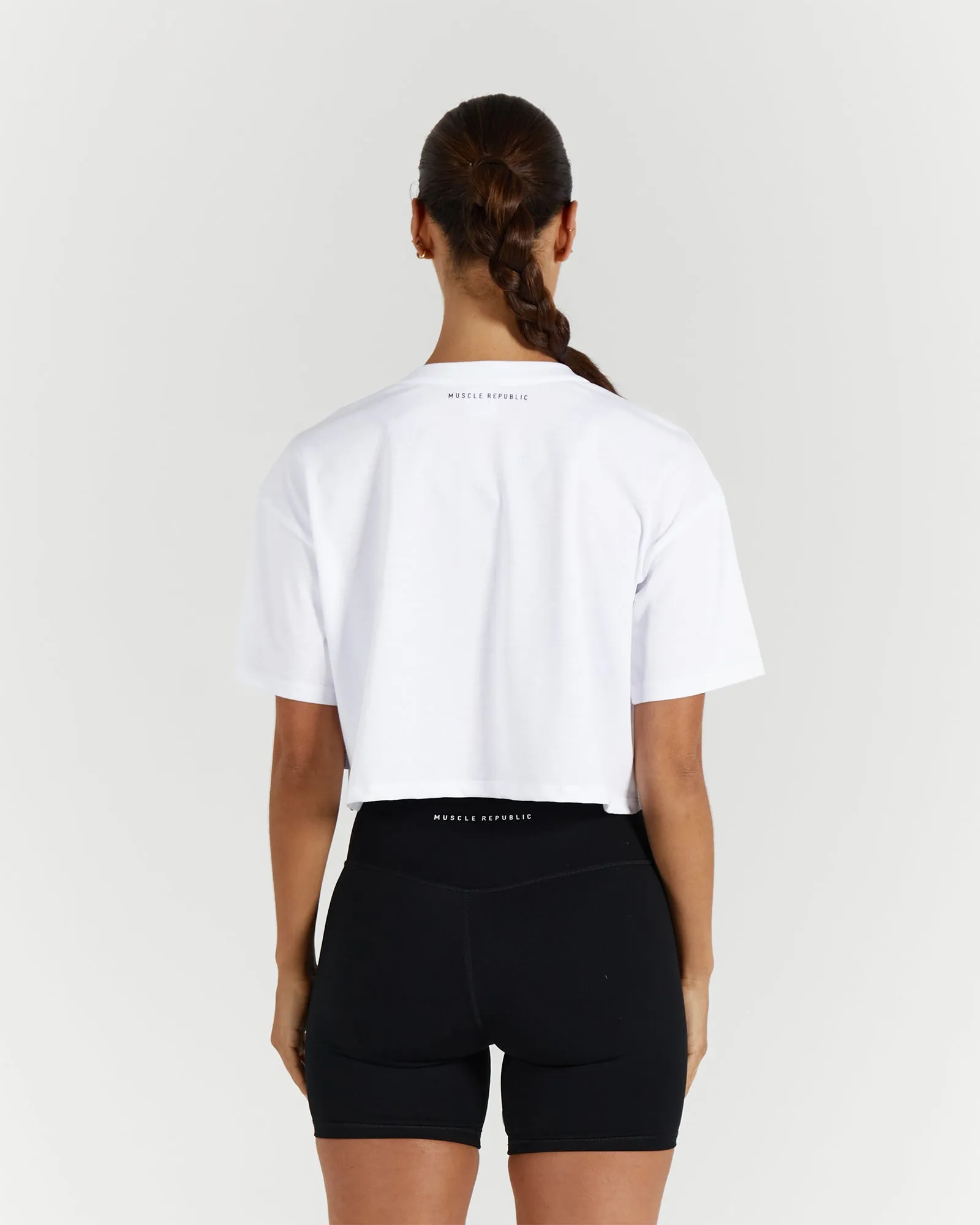 LOOSE CROP TEE - WHITE