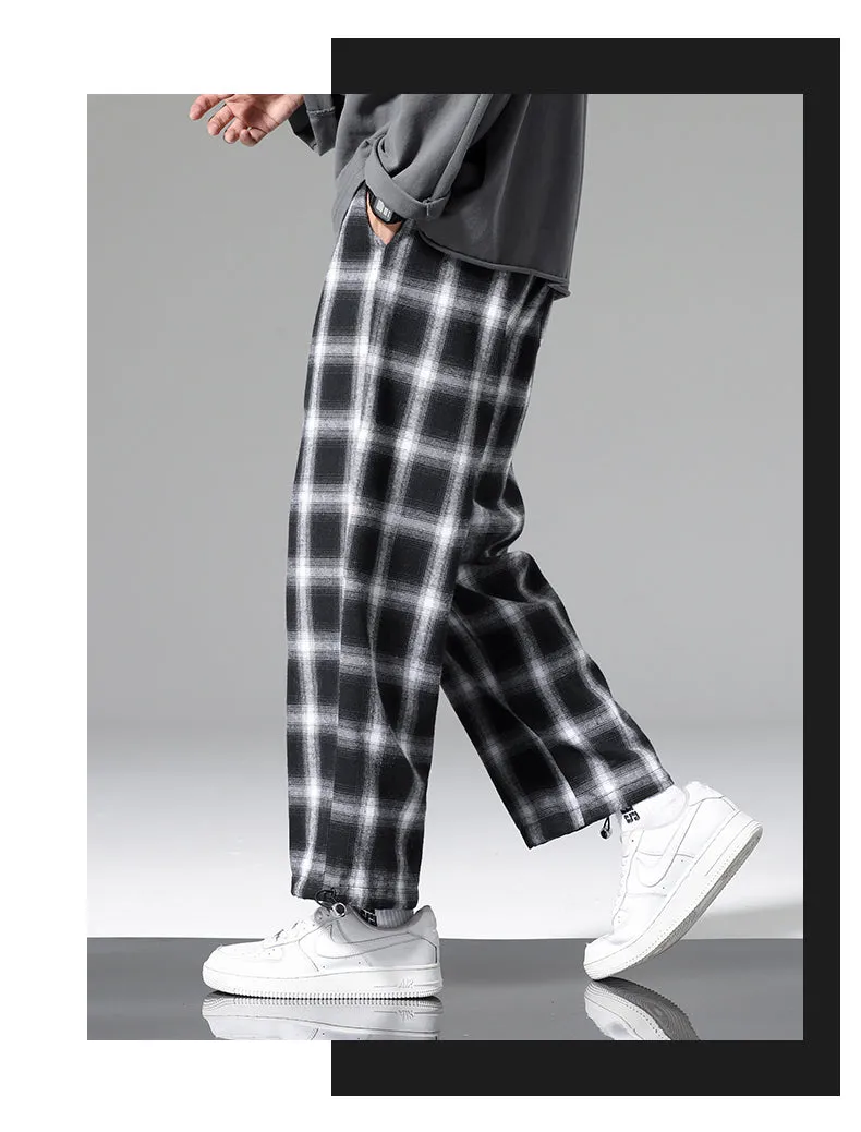 Loose Hip Hop Plaid Joggers Pants