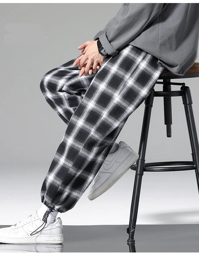 Loose Hip Hop Plaid Joggers Pants