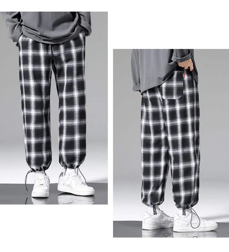 Loose Hip Hop Plaid Joggers Pants
