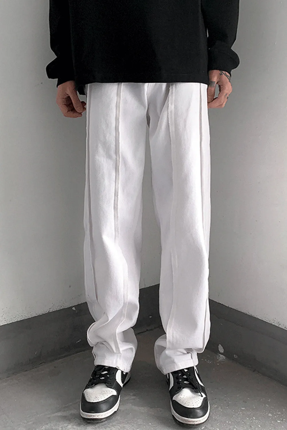 Loose Hip Hop Striped Men Jeans Pants