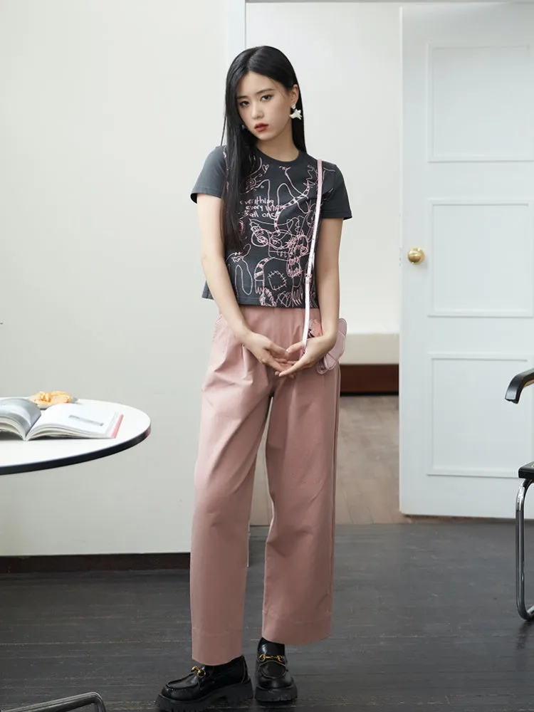 loose nine-point pants