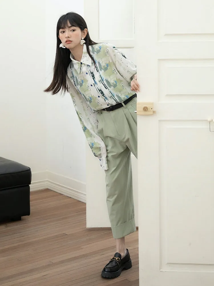 loose nine-point pants