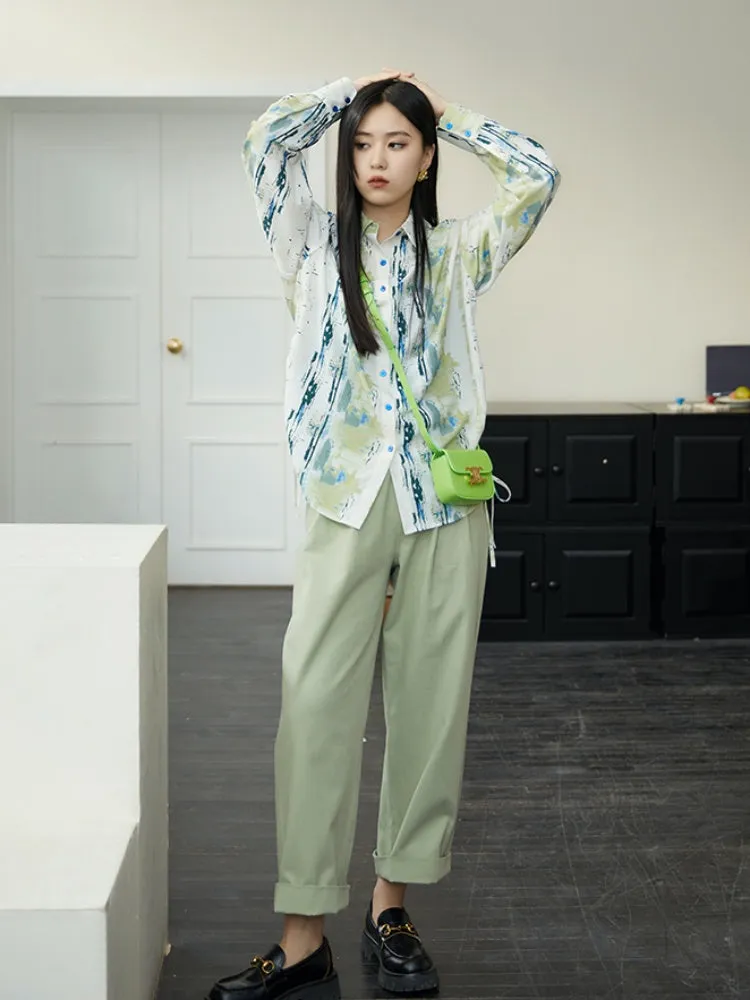 loose nine-point pants
