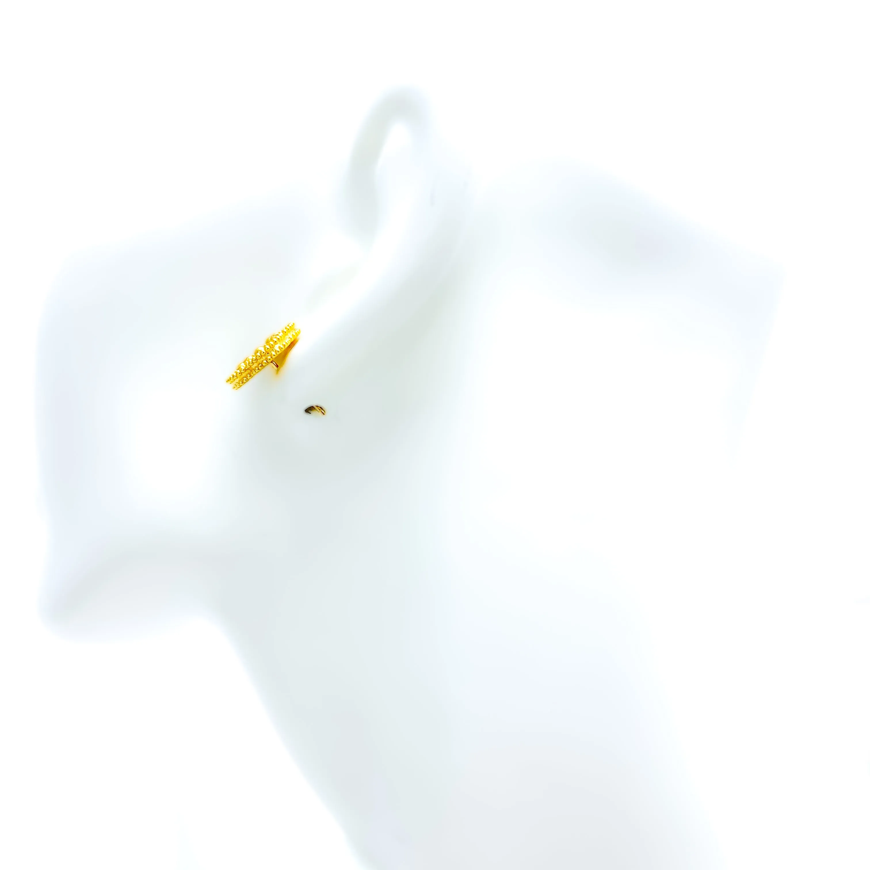 Lovely Trendy 21k Gold Clover Earrings