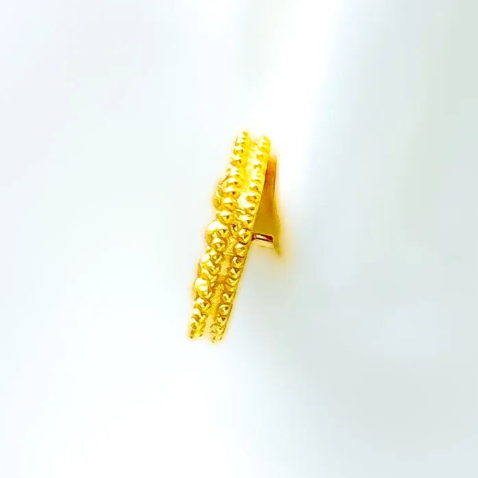 Lovely Trendy 21k Gold Clover Earrings