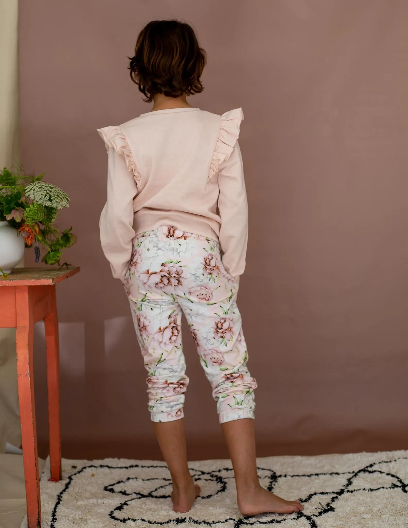 Luanne Trackpants - Pink Rose Bloom