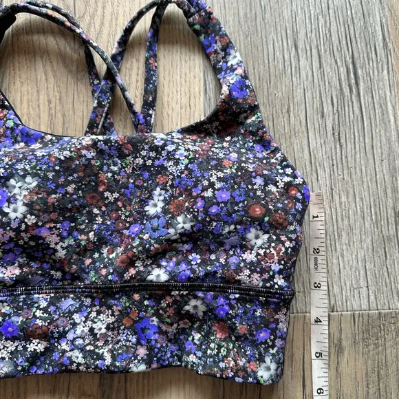Lululemon Floral Sports Bra Criss Cross Back Strap 2