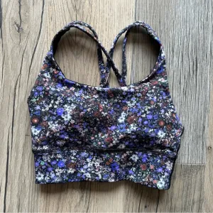 Lululemon Floral Sports Bra Criss Cross Back Strap 2