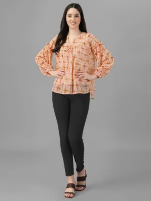 Masakali.co tops for Women western wear abstract Peach Colour