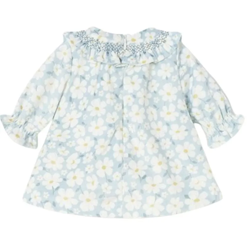Mayoral Baby Girls Velvet Dress 2840 Pale Blue