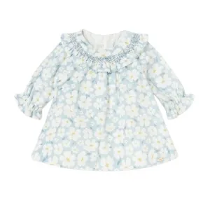 Mayoral Baby Girls Velvet Dress 2840 Pale Blue