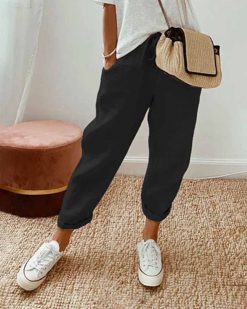 Melisa® | Casual and elegant sweat-wicking linen trousers