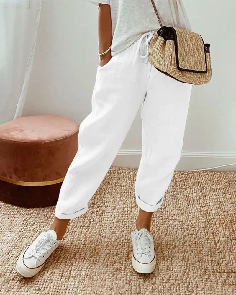 Melisa® | Casual and elegant sweat-wicking linen trousers