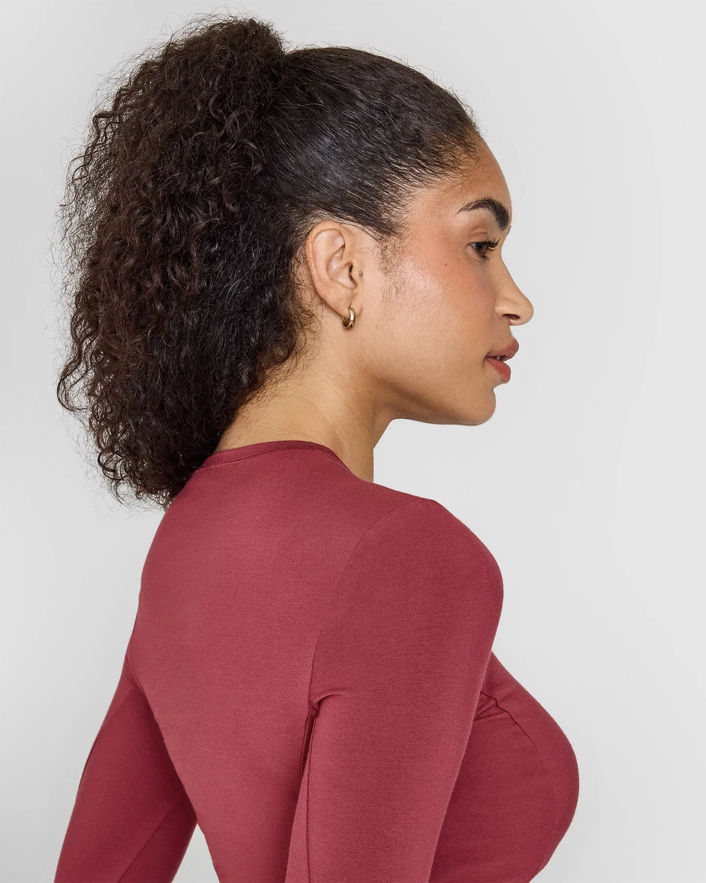 Mellow Soft Long Sleeve Top | Burnt Cherry