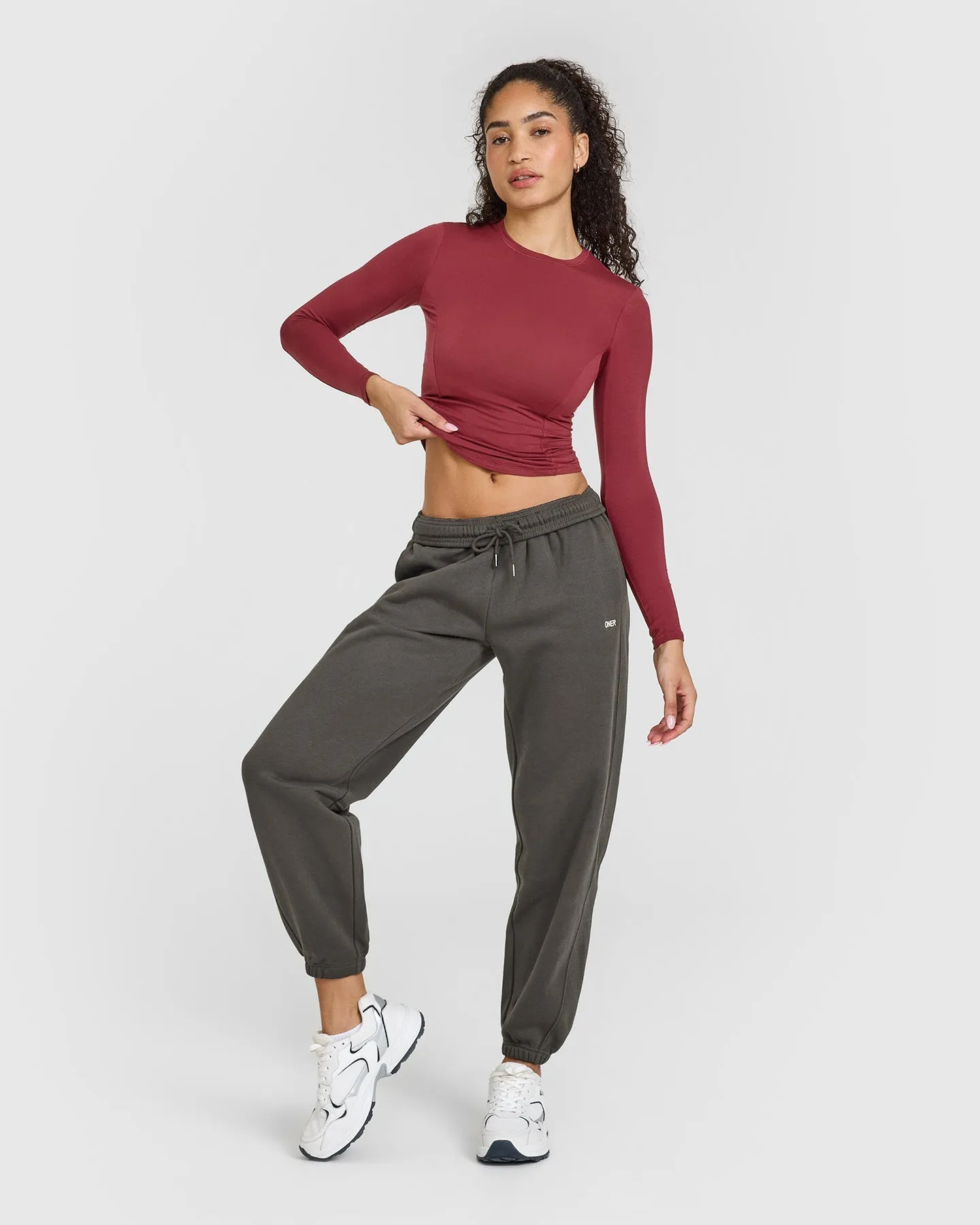 Mellow Soft Long Sleeve Top | Burnt Cherry