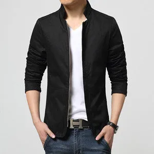 Men Jacket Arrival Slim Men Jacket Fashion Korean Style Mandarin Collar Zipper Young Thin Men Jacket MWJ793