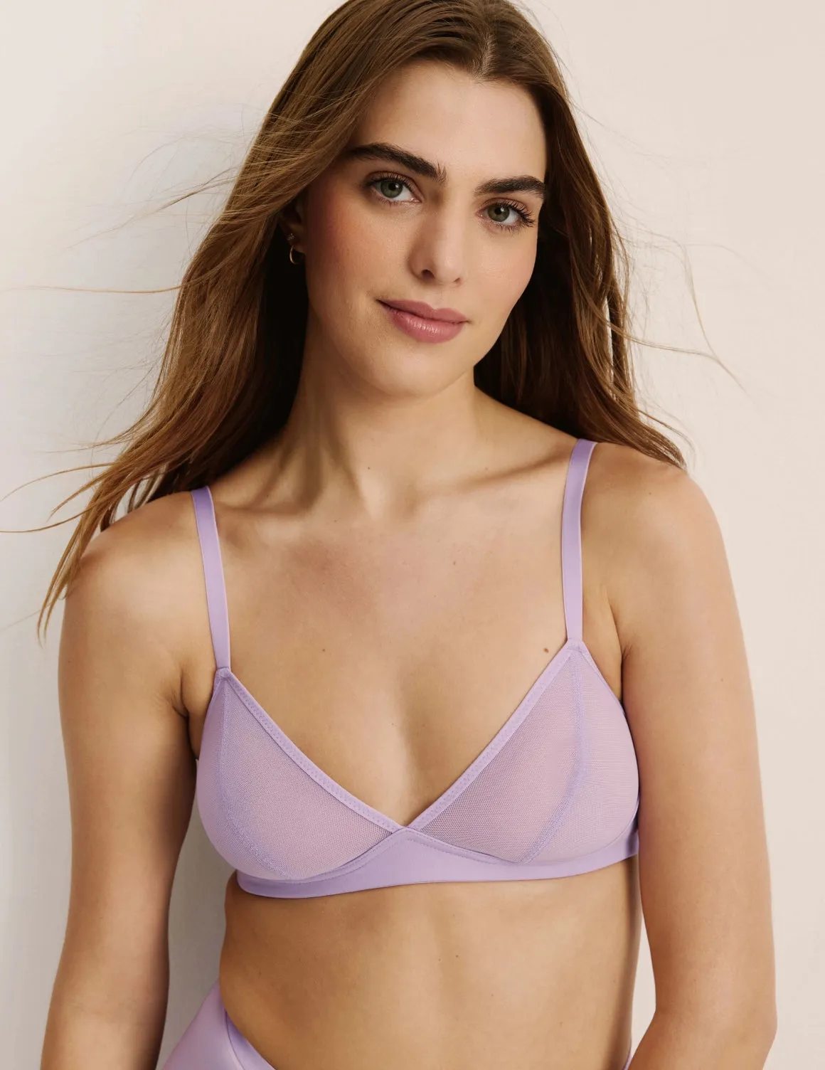 Mesh Deep V Bra
